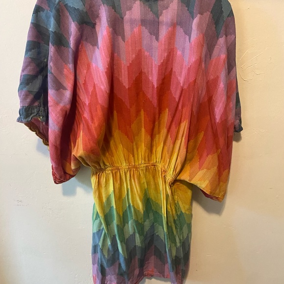 FARM Rio Colorful Geometric Patterned Wrap Dress - Picture 2 of 3